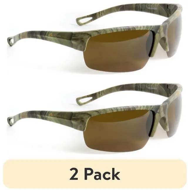 Main image of (2 pack) Ozark Trail Men's Polarized Fishing Sunglasses, Camo Framed Ozfc-Opp