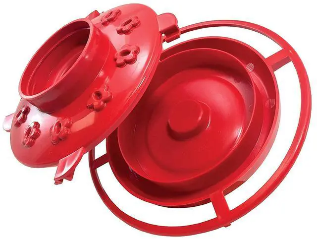 Alt view image 2 of 3 - First Nature Hummingbird Feeder 32 oz Red