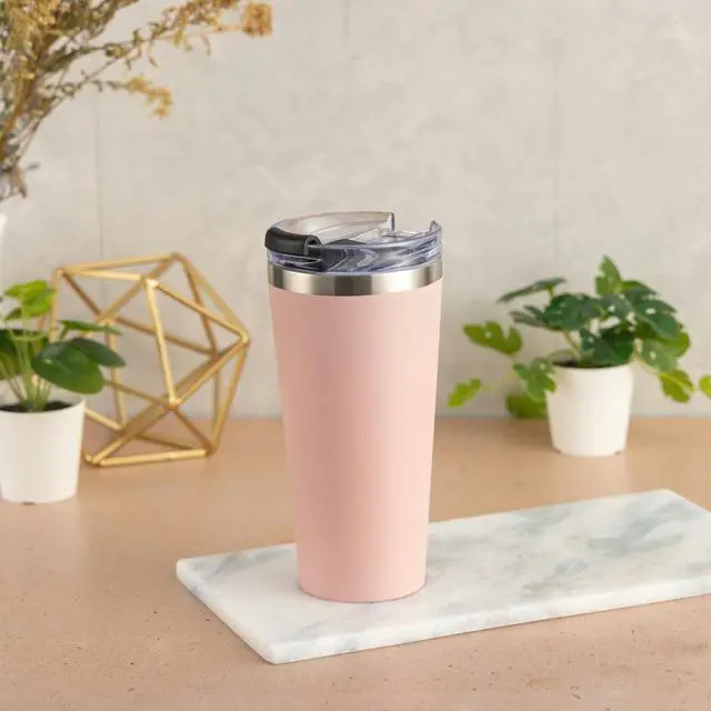Main image of Mainstays 20 oz Stainless Steel Tumbler, Blush
