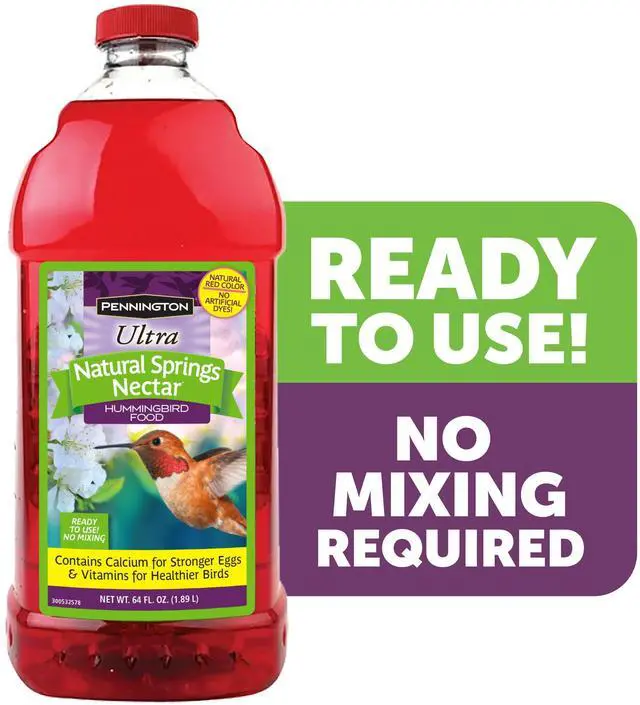 Main image of Pennington Ready-to-Use Ultra Hummingbird Nectar Food, No Artificial Dye, 64 Fl Oz Liquid, 1 Pack