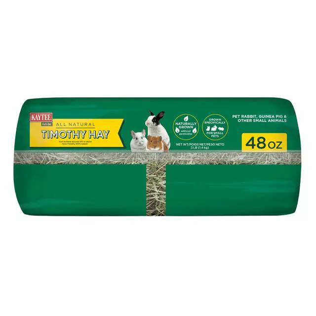Alt view image 2 of 5 - Kaytee Forti-Diet All Natural Timothy Hay for Rabbits, Guinea Pigs, Hamsters, Chinchillas and Other Small Animals, 48 ounce