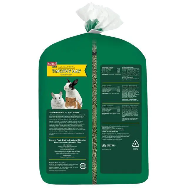 Alt view image 3 of 5 - Kaytee Forti-Diet All Natural Timothy Hay for Rabbits, Guinea Pigs, Hamsters, Chinchillas and Other Small Animals, 48 ounce