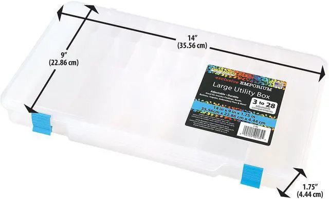 Alt view image 4 of 5 - The Beadery - 3-28 Comp Large Utility Box - Clear Plastic - 2186