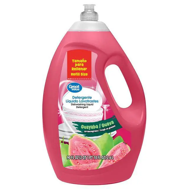 Alt view image 3 of 5 - Great Value Dish Washing Liquid Detergent, Guava, 90 fl oz
