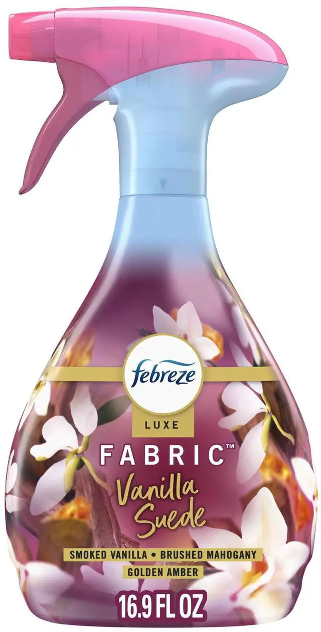 Main image of Febreze Fabric Spray Air Freshener, Odor-Fighting Fabric Refresher, Vanilla Suede Scent, 16.9 fl oz
