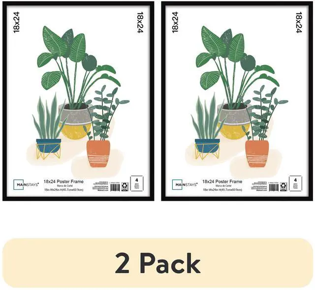 Main image of (2 pack) Mainstays 18 x 24 Poster Frame, Black