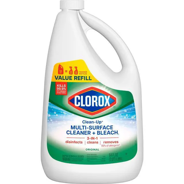 Alt view image 4 of 6 - (3 pack) Clorox Clean-Up All Purpose Cleaner Refill w/Bleach, Original, 64 fl oz