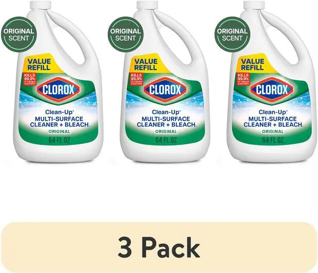 Main image of (3 pack) Clorox Clean-Up All Purpose Cleaner Refill w/Bleach, Original, 64 fl oz