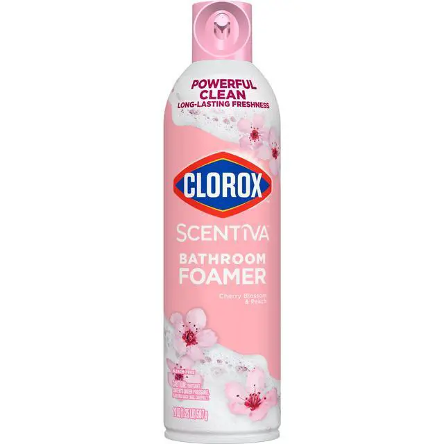 Alt view image 3 of 6 - Clorox Scentiva Bathroom Foamer, Cherry Blossom and Peach, 20 Ounces
