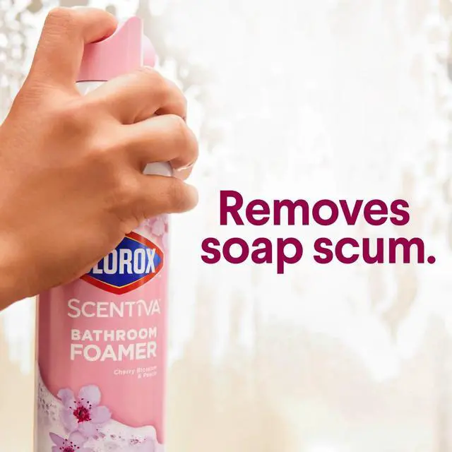 Alt view image 4 of 6 - Clorox Scentiva Bathroom Foamer, Cherry Blossom and Peach, 20 Ounces
