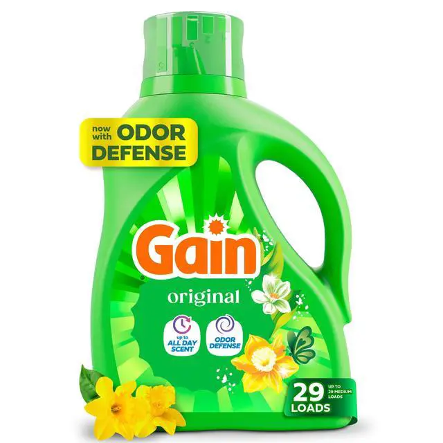 Alt view image 4 of 7 - Gain Laundry Detergent Liquid, Now with Odor Defense, Original Scent, 39 fl oz, 29 Loads