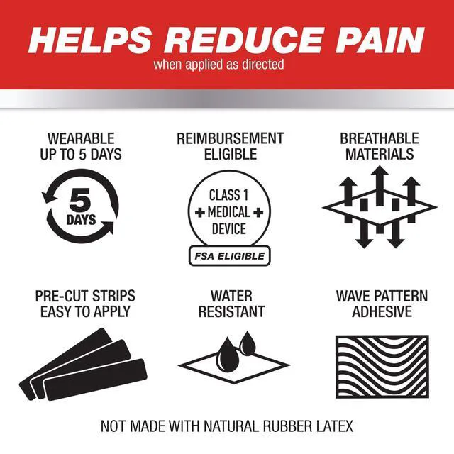 Alt view image 6 of 6 - Mueller Typhoon Kinesiology Therapeutic Tape, Beige, 20 Precut I-Strips,