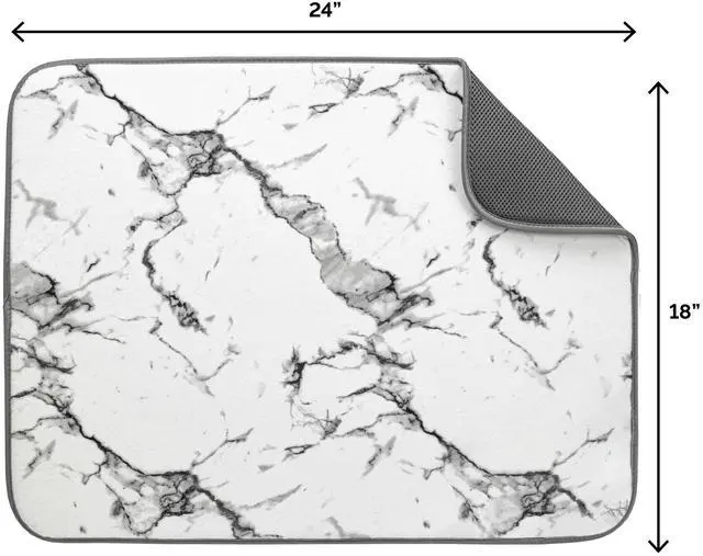 Main image of Mainstays Microfiber Dish Drying Mat, 18 in x 24 in, Marble