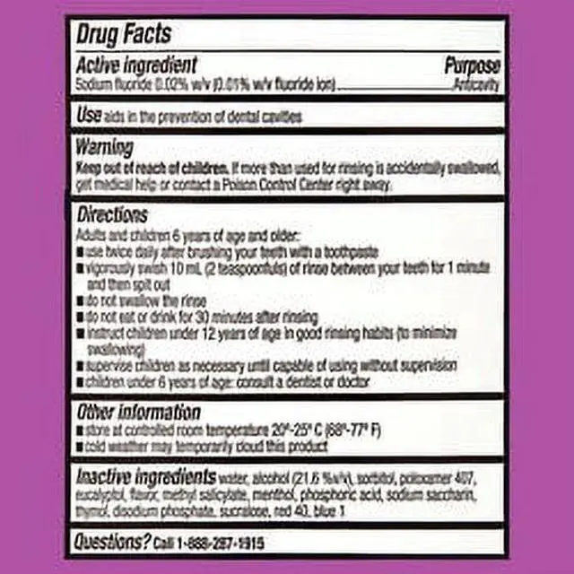 Alt view image 5 of 6 - Equate Anticavity Mouthwash, Fresh Mint, 1 L