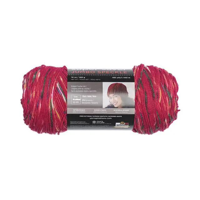 Alt view image 4 of 4 - Red Heart Super Saver Medium Acrylic Yarn, Speckle Cherry Red, 10oz 482yd-Fast shipping