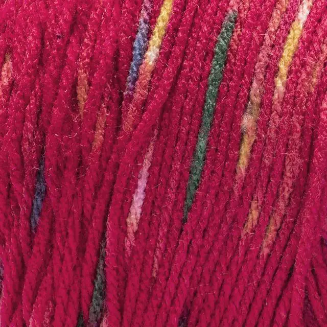 Alt view image 2 of 4 - Red Heart Super Saver Medium Acrylic Yarn, Speckle Cherry Red, 10oz 482yd-Fast shipping