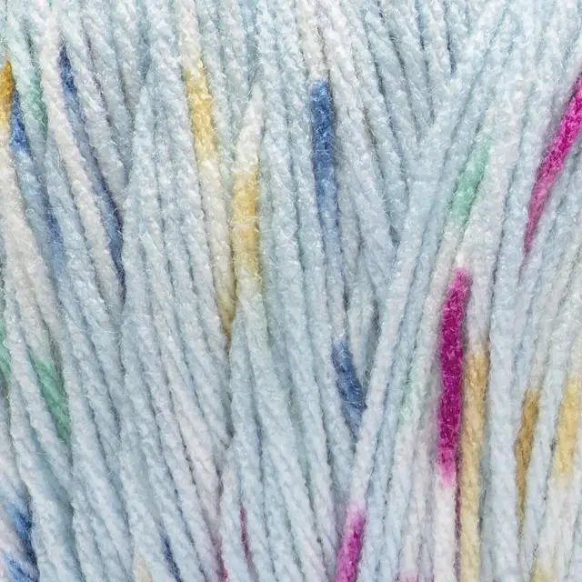 Alt view image 4 of 4 - Red Heart Super Saver Medium Acrylic Yarn, Speckle Light Blue, 10oz 482yd-Fast shipping
