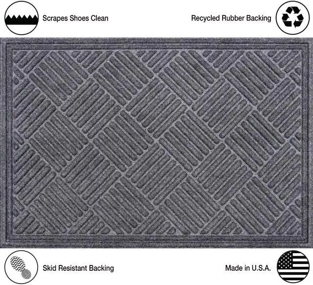 Alt view image 5 of 6 - Mainstays Crosshatch Mat, 24"x36", Smoke-Fast shipping