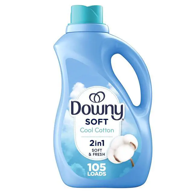 Alt view image 2 of 6 - Downy Liquid Fabric Softener, Cool Cotton Scent, 77 fl oz, 105 Loads-Fast shipping