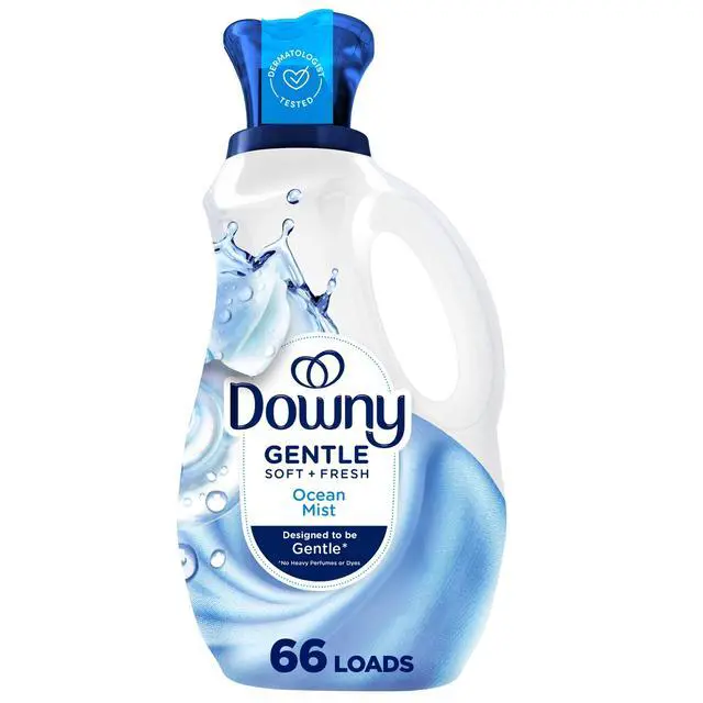 Alt view image 2 of 7 - Downy Gentle Soft + Fresh Liquid Fabric Softener, Ocean Mist Scent, 44 fl oz, 66 Loads-Fast shipping