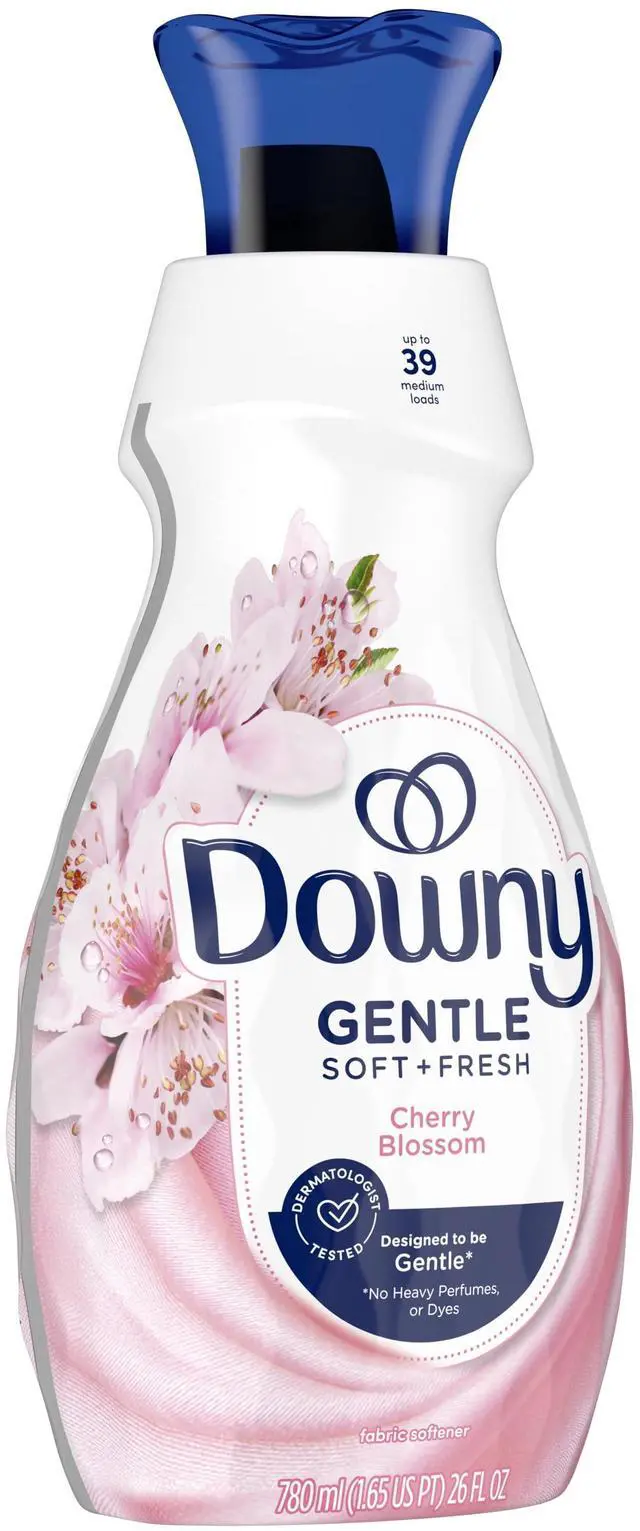 Main image of Gentle Soft and Fresh Liquid Fabric Softener, Cherry Blossom Scent, 26 fl oz, 39 Loads-Fast shipping