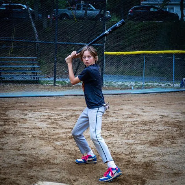 Main image of Louisville Slugger Ultimate Plastic Bat and Ball Combo 34" Replica Bat with Authentic Wood Look, Safe Backyard Baseball Set for Kids & Adults