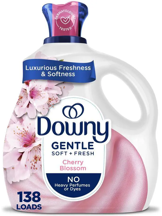 Main image of Gentle Soft + Fresh Liquid Fabric Softener, Cherry Blossom Scent, 93 fl oz, 138 Loads