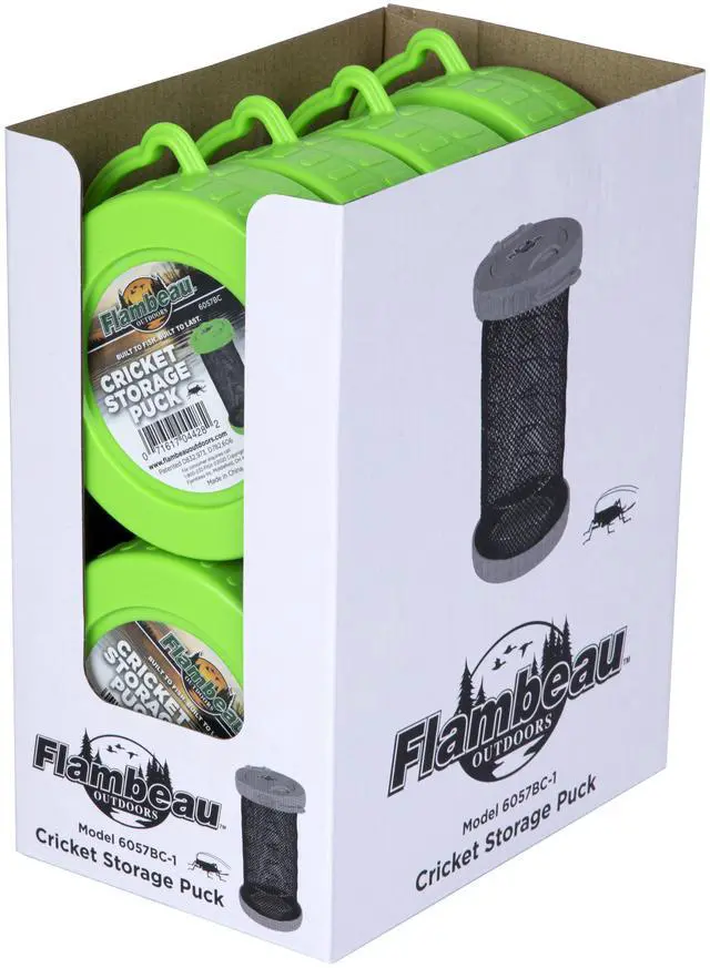 Alt view image 6 of 6 - Flambeau Outdoors, Cricket Storage Puck, Collapsible, 6057BC, 1 Piece, Live Bait Storage, Plastic