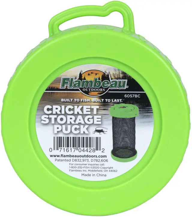 Alt view image 5 of 6 - Flambeau Outdoors, Cricket Storage Puck, Collapsible, 6057BC, 1 Piece, Live Bait Storage, Plastic