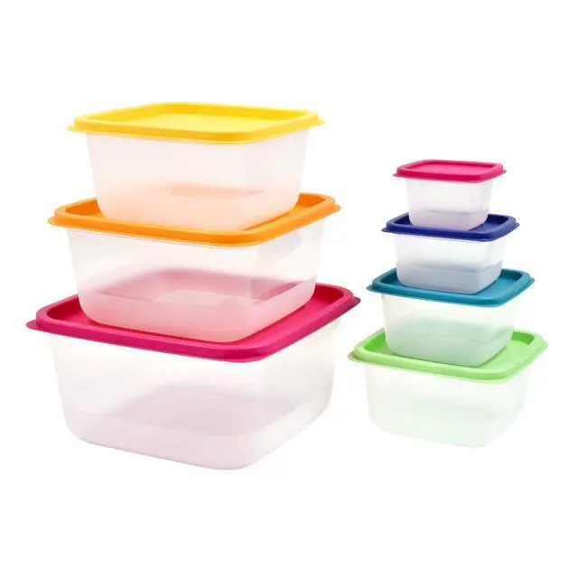 Alt view image 5 of 6 - Plastic Rainbow Food Storage Set, Multi Color, 14 Count, Best for Leftover Storage and Reheating-Fast shipping