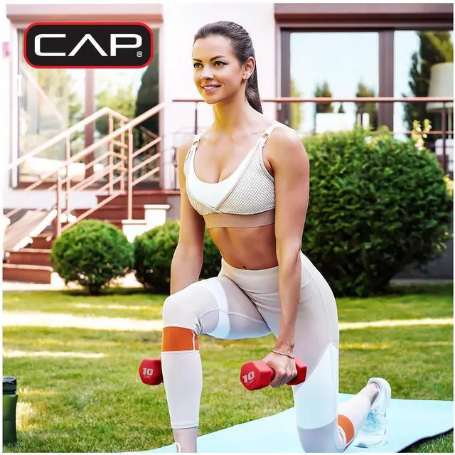 Main image of CAP, 3lb Neoprene Dumbbell, Orange, Single