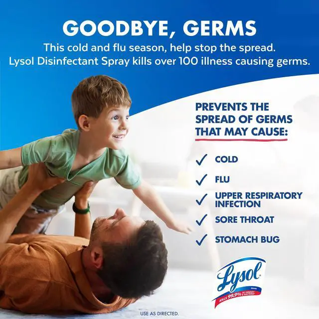 Alt view image 2 of 6 - Lysol Disinfectant Spray, Sanitizing and Antibacterial Spray, Deodorizer, Crisp Linen, 19 oz
