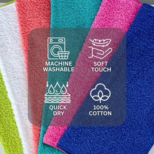 Alt view image 7 of 7 - Mainstays 18-Pack Washcloth Bundle, True Bright