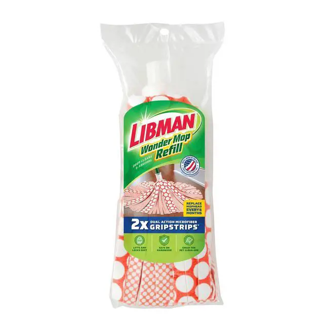 Alt view image 2 of 5 - Fastest Shipping-Libman Wonder Mop Refill with Microfiber Grip Strips