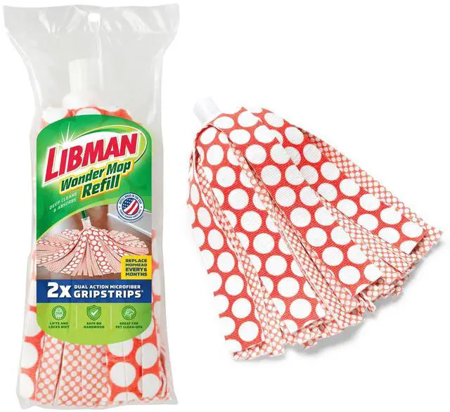 Main image of Fastest Shipping-Libman Wonder Mop Refill with Microfiber Grip Strips