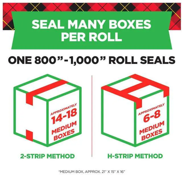 Alt view image 5 of 7 - Scotch Tough Grip Moving Packaging Tape, Clear, 1.88 in x 925 in, 1 Roll