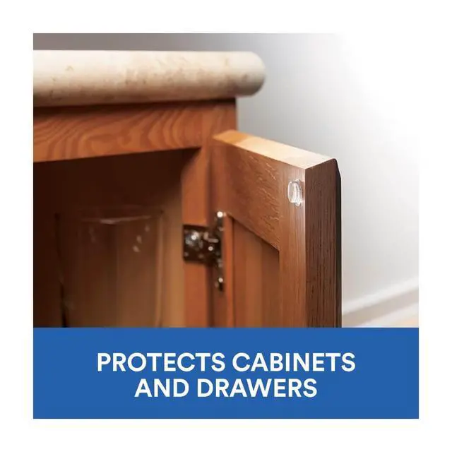 Alt view image 7 of 7 - Scotch Adhesive Bumper Pads, Clear, Rubber Cabinet Door Stoppers, Self-Stick, 1/2 inch., 20 Pack