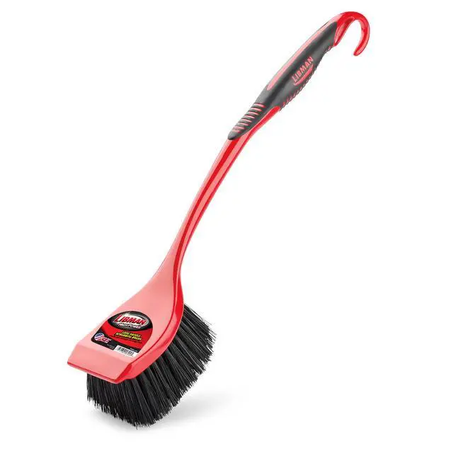 Alt view image 3 of 6 - Libman High Power Red and Black Long Handle Scrub Brush 3.75 Inch Width-Fastest Shipping