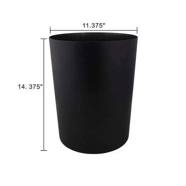 Alt view image 5 of 5 - Mainstays 5 Gallon Plastic Wastebasket, Open Top, Matte Black