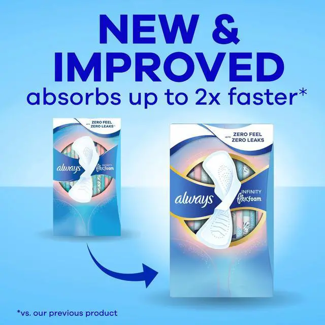 Alt view image 3 of 7 - Always Infinity FlexFoam Pads, Size 2, Heavy, Wings, Unscented, 16 Count-Fastest Shipping