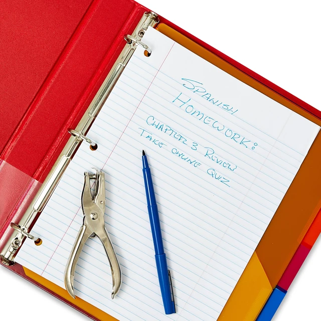 Alt view image 4 of 6 - Pen+Gear Durable View 1-inch, D-Ring Binder, Red, 1-Pack