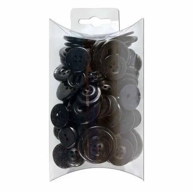 Alt view image 3 of 6 - Favorite Findings Value Black Assorted Sew Thru and Shank Buttons, 4 Ounces
