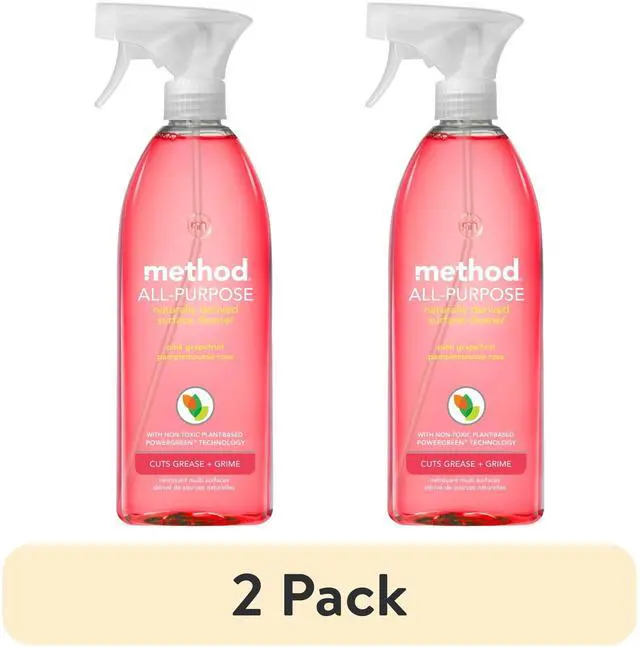 Main image of method All-Purpose Cleaner Spray, Pink Grapefruit, 28 fl oz - Cuts Grease & Grime on Counters, Glass, Sealed Wood & Floors for Kitchen & Bathroom-Fastest Shipping
