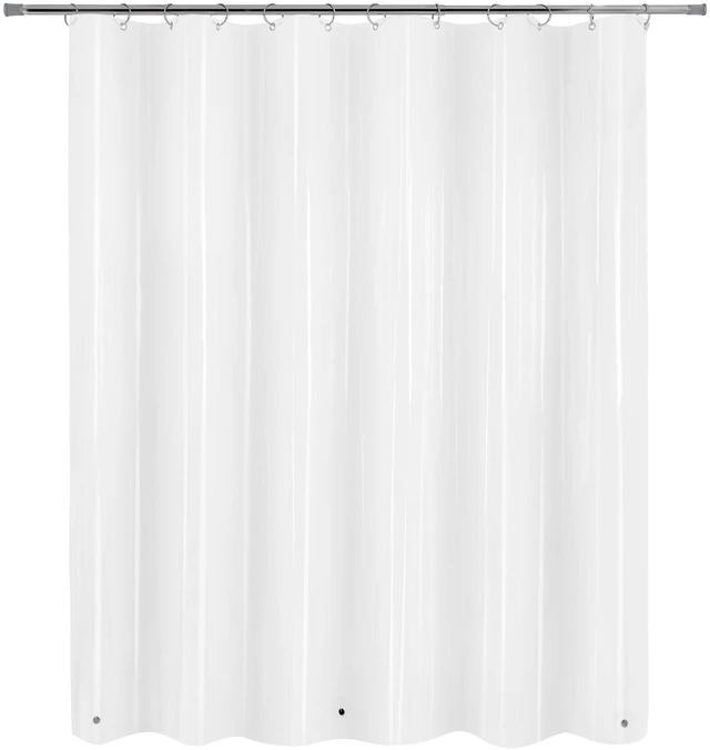 Alt view image 4 of 6 - Mainstays Medium Weight PEVA Shower Curtain Liner, Clear, 70 in x 71 in