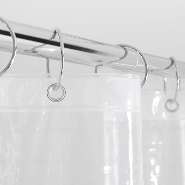 Alt view image 6 of 6 - Mainstays Medium Weight PEVA Shower Curtain Liner, Clear, 70 in x 71 in
