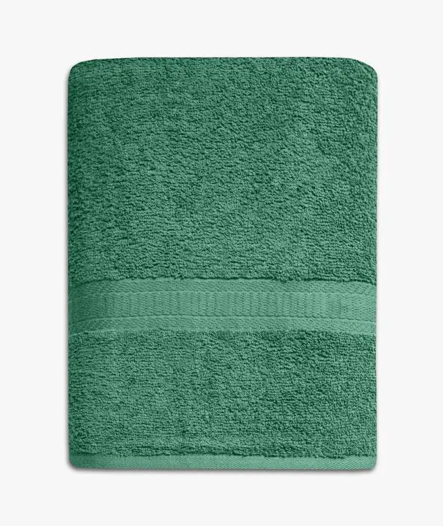 Alt view image 2 of 6 - Mainstays Basic Bath Sheet,Soft 100% Cotton and Highly Absorbent Bath Sheet, Green