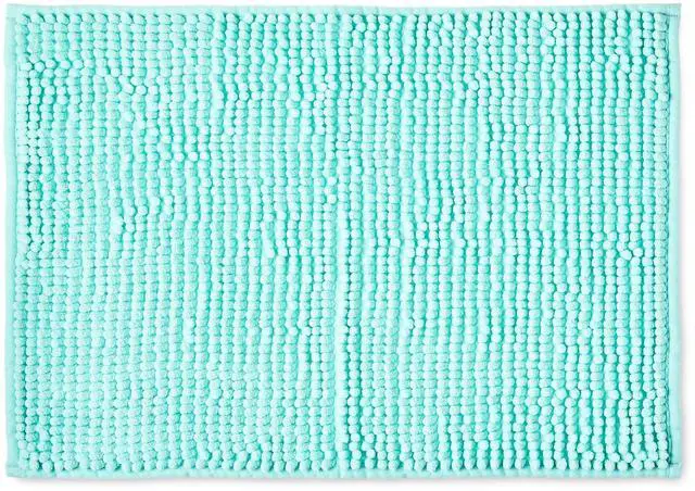 Alt view image 2 of 6 - Mainstays Aqua Chenille Noodle Bath Rug, 17 in x 24 in