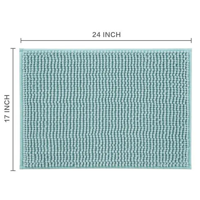 Alt view image 5 of 6 - Mainstays Aqua Chenille Noodle Bath Rug, 17 in x 24 in