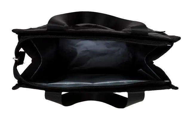 Alt view image 6 of 6 - Mainstays Black Reusable Polyester Lunch Bag, Rounded Top, Zippered Main Compartment and Front Pocket