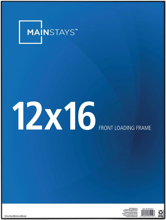 Alt view image 2 of 5 - Mainstays 12 x 16 Front Loading Wall Picture Frame, Black